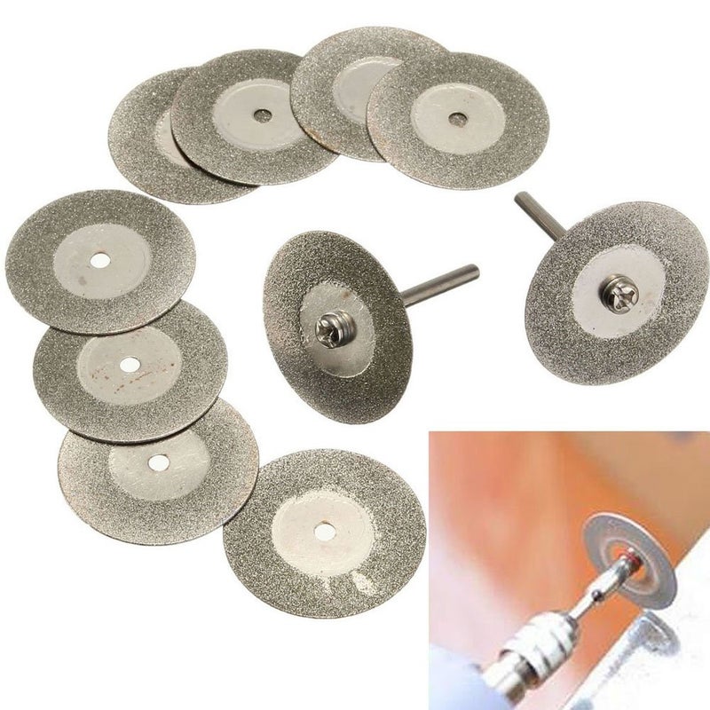 Lukcase Diamond Cutting Wheel Cut Off Discs Coated Rotary Tools W/Mandrel 50mm for Dremel by Lukcase - Image 3